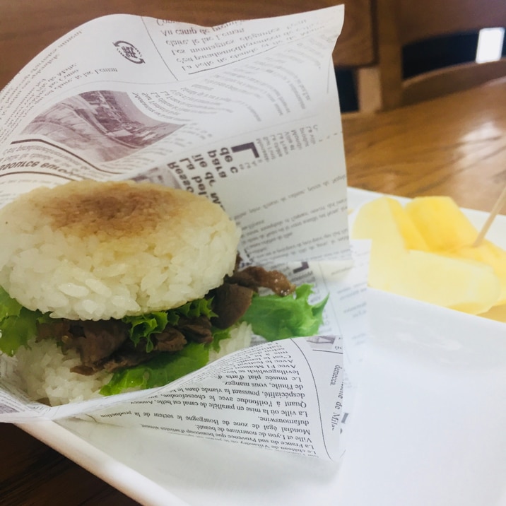 【手の込んだ風レシピ】焼肉ライスバーガー